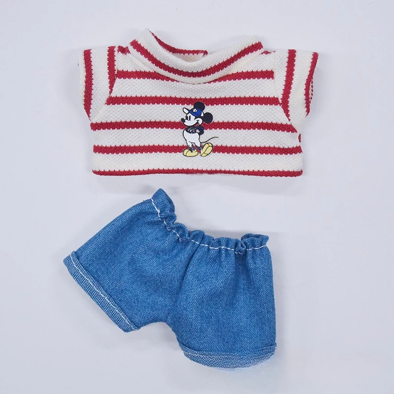 เสื้อยืดลายทางฤดูร้อน Labbubu รุ่นใหม่ 17 ซม. ชุดสูทสุดชิค รุ่น 123 ใส่ได้ทั้งตุ๊กตาและคนจริง ใช้แทนเสื้อผ้าตุ๊กตา