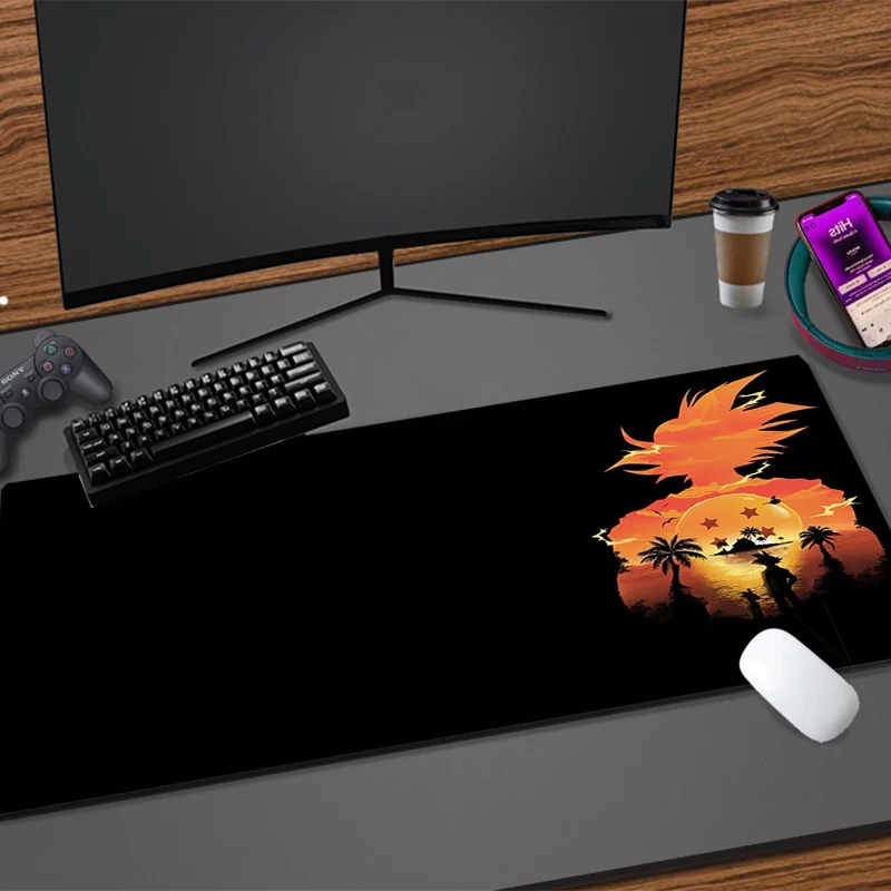 Tapis de Souris DBZ Dragon Ball Grand Format pour Gamer, Nouveau Tapis de Clavier et de Souris pour Bureau, Tapis de Souris en Caoutchouc pour Gaming et Ordinateur Portable