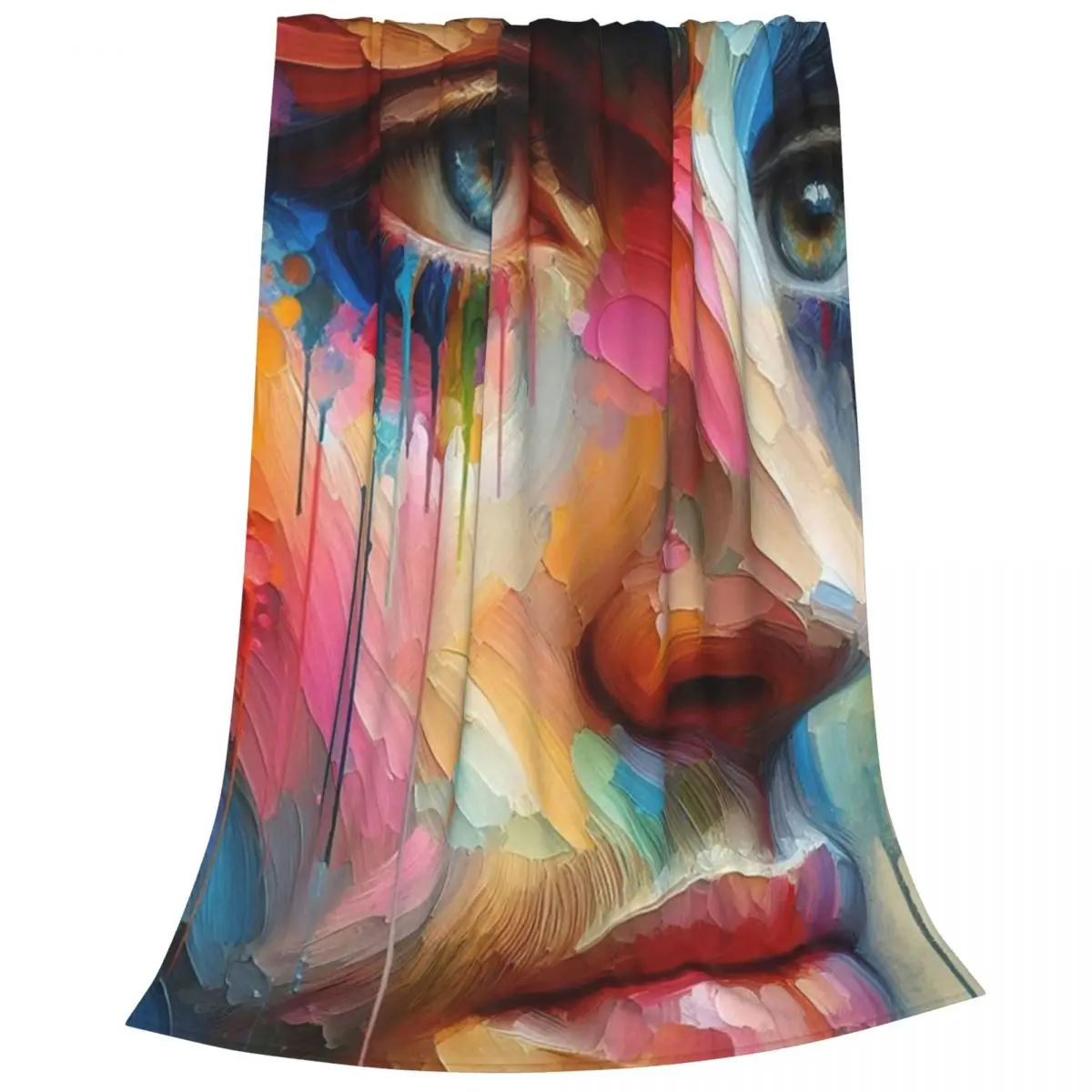 Colorful Vision,Abstract Eye Art Blanket Fleece Super Soft Sofa Throw Blankets For Home Bedroom Travel Throws Bedspread Quilt