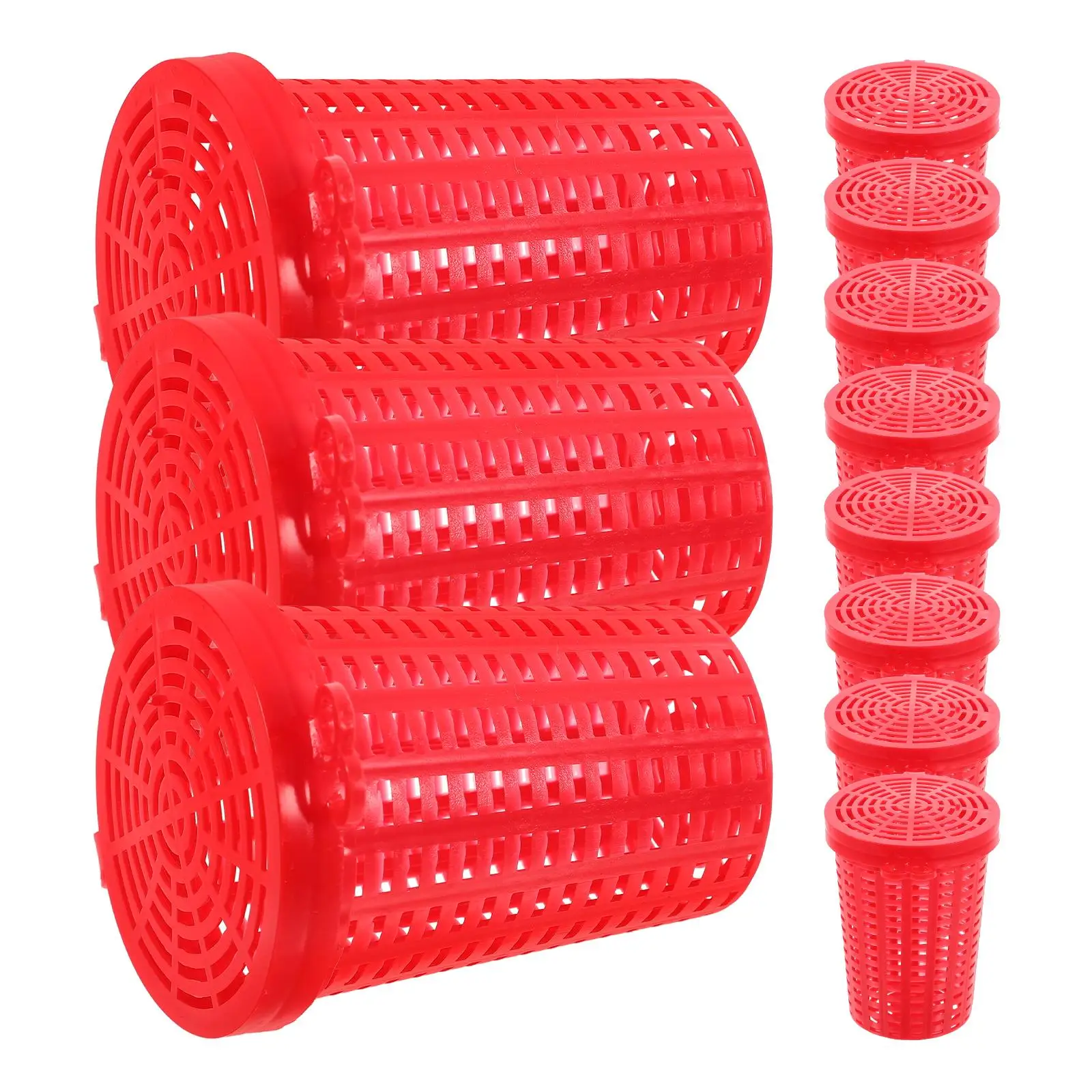

10pcs Bait Cup Fishing Cage Hollow Design Lure Feeder Small Crawfish Trap Sturdy Plastic Carp Equipment Outdoor Tackle