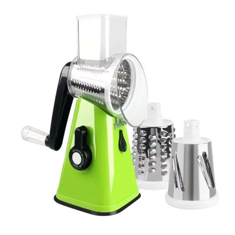 Manual Vegetable Rotary Cheese Grater with Handle Graters Shredder Slicer Nuts Grinder with Strong Suction Base