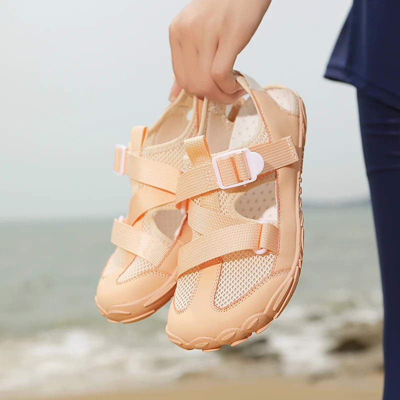 

Summer Breathable Upstream Wading Shoes for Women Quick Dry Aqua Shoes Lightweight Non-slip Beach Swimming Barefoot Sneakers