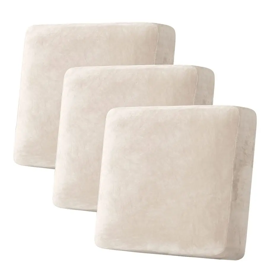 

Velvet Stretch Couch Cushion Cover Plush Cushion Slipcover for Chair Loveseat Sofa Cushion Furniture Protector Seat Cushion Sofa