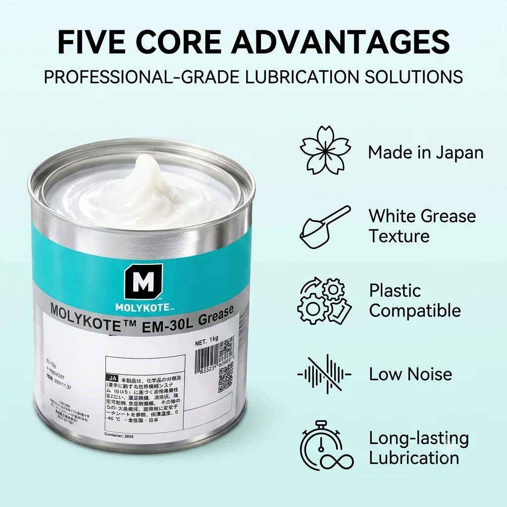 Dow Corning MolyKote EM30L EM50L EM60L Tool Parts Precision Gear Parts Universal Noise Reducing Grease