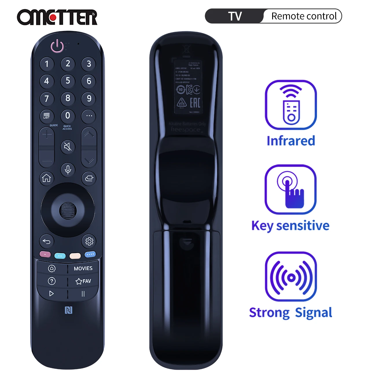 

New Remote Control AN-MR21GC FOR Smart Magic TV AKB76036509 MR21GC QNED99 QNED90 NANO85 NANO80 NANO75 Series With NFC