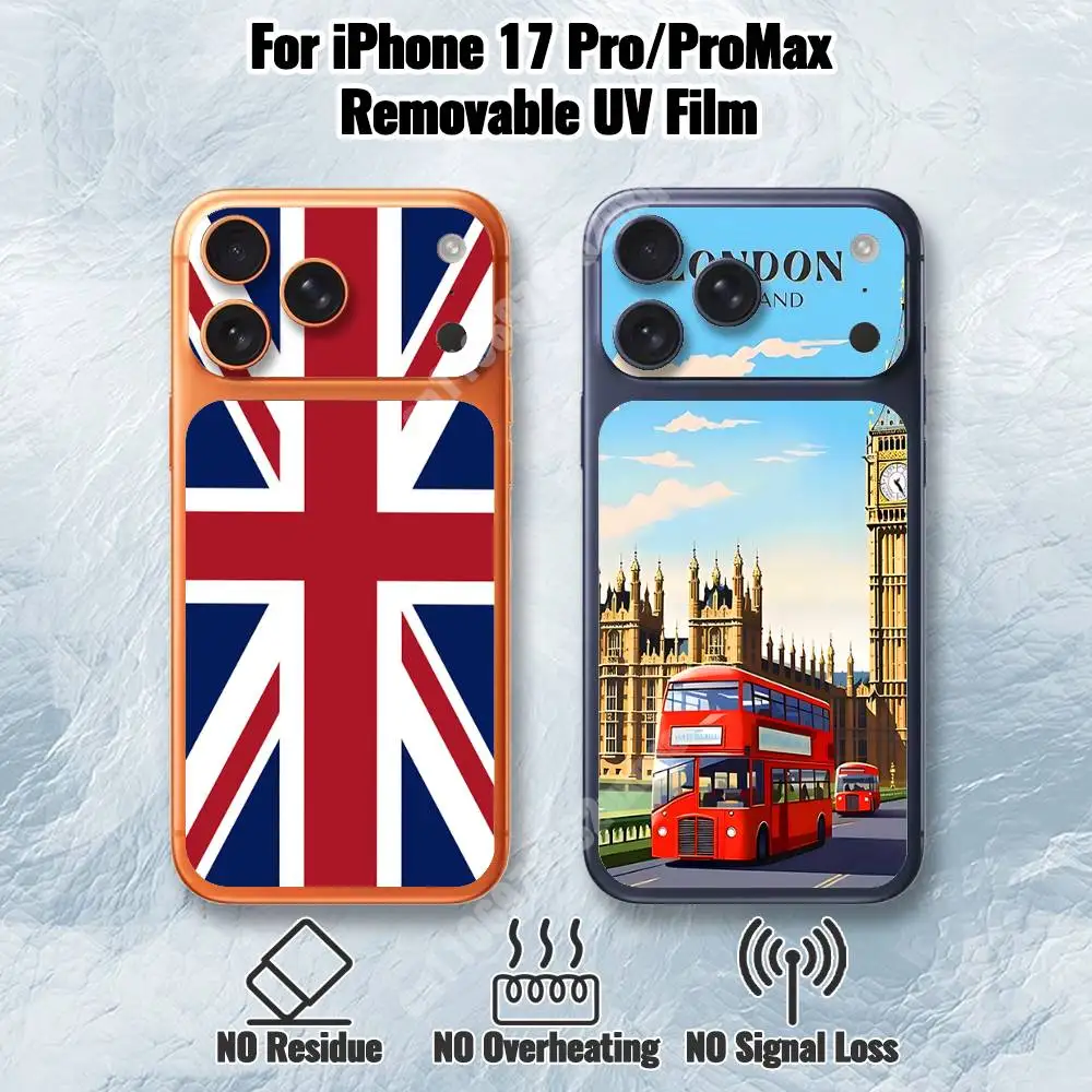 

UK England London City Removable UV Film for iPhone 17 Pro 17 ProMax Back Cover
