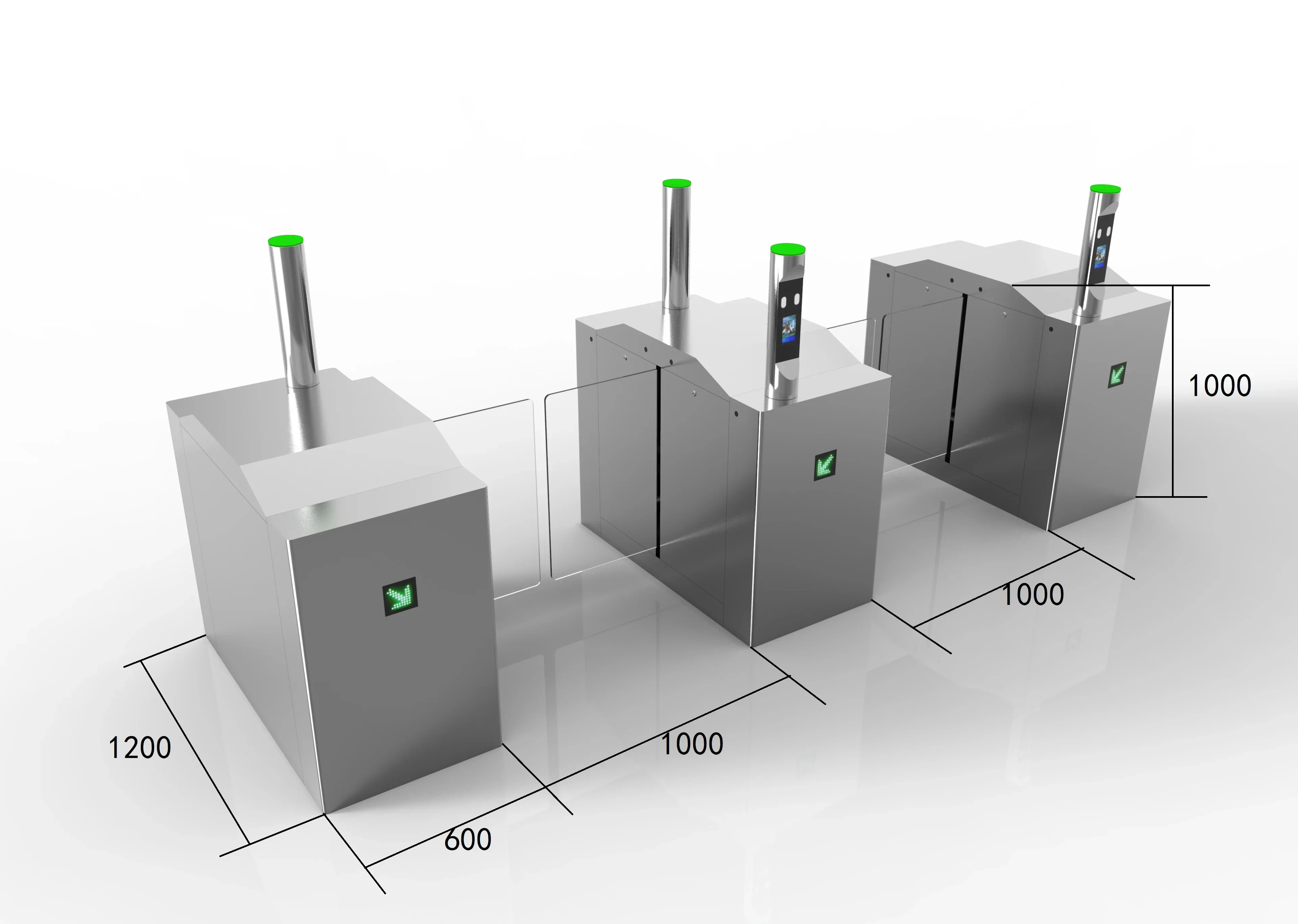 Kontrol Akses Otomatis Dengan Pintu Putar Pintu Geser Gerbang Penghalang Masuk Perangkat Wajah