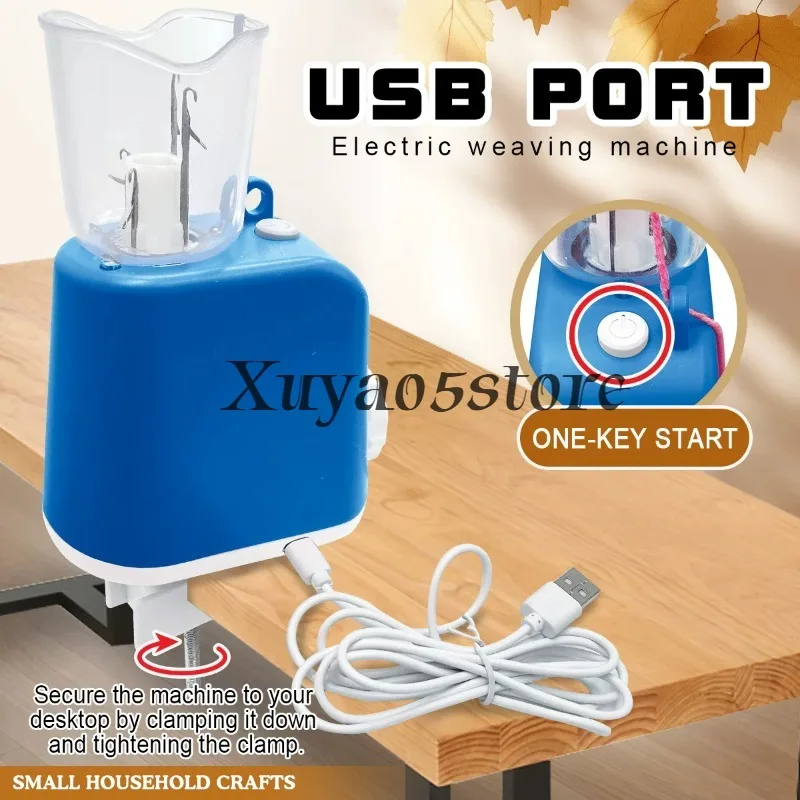 New Electric Rope Knitting Machine Home Hand Rope Knitting Necklace Jewelry Knitting Tool Winding Tool