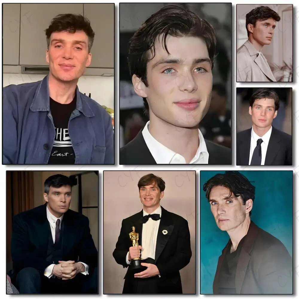 Actor Individual Cillian Murphy Poster Painting Wall Art Mural for Living Room Home Decor and Gifts