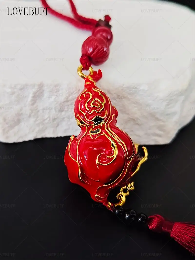 Anime Black Myth: Wukong Cosplay Keychain Pendant Red Gourd Backpack Widget Birthday Present Cartoon Keyring Individuality Gift