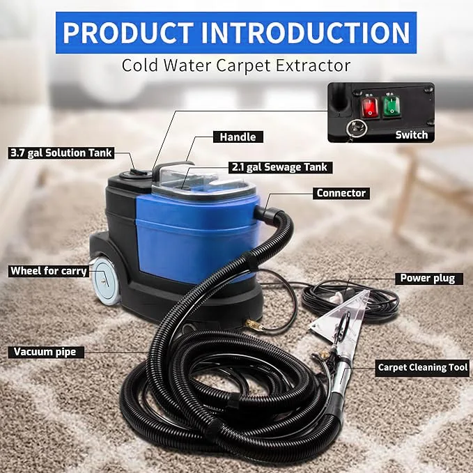 Commercial steam fabric carpet cleaner