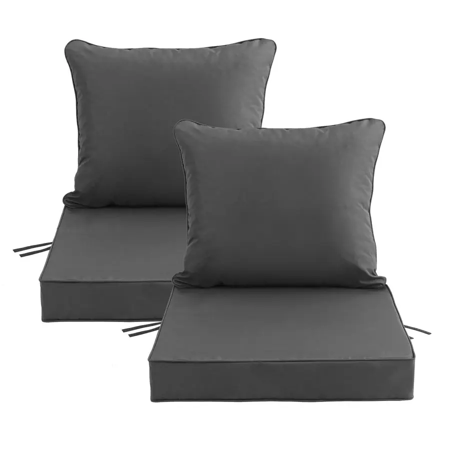 

Комплект из 2-х дюймовых подушек для садовых стульев, съемные чехлы для уличной мебели, водоотталкивающие, устойчивые к выцветанию, с нескользящим дном.