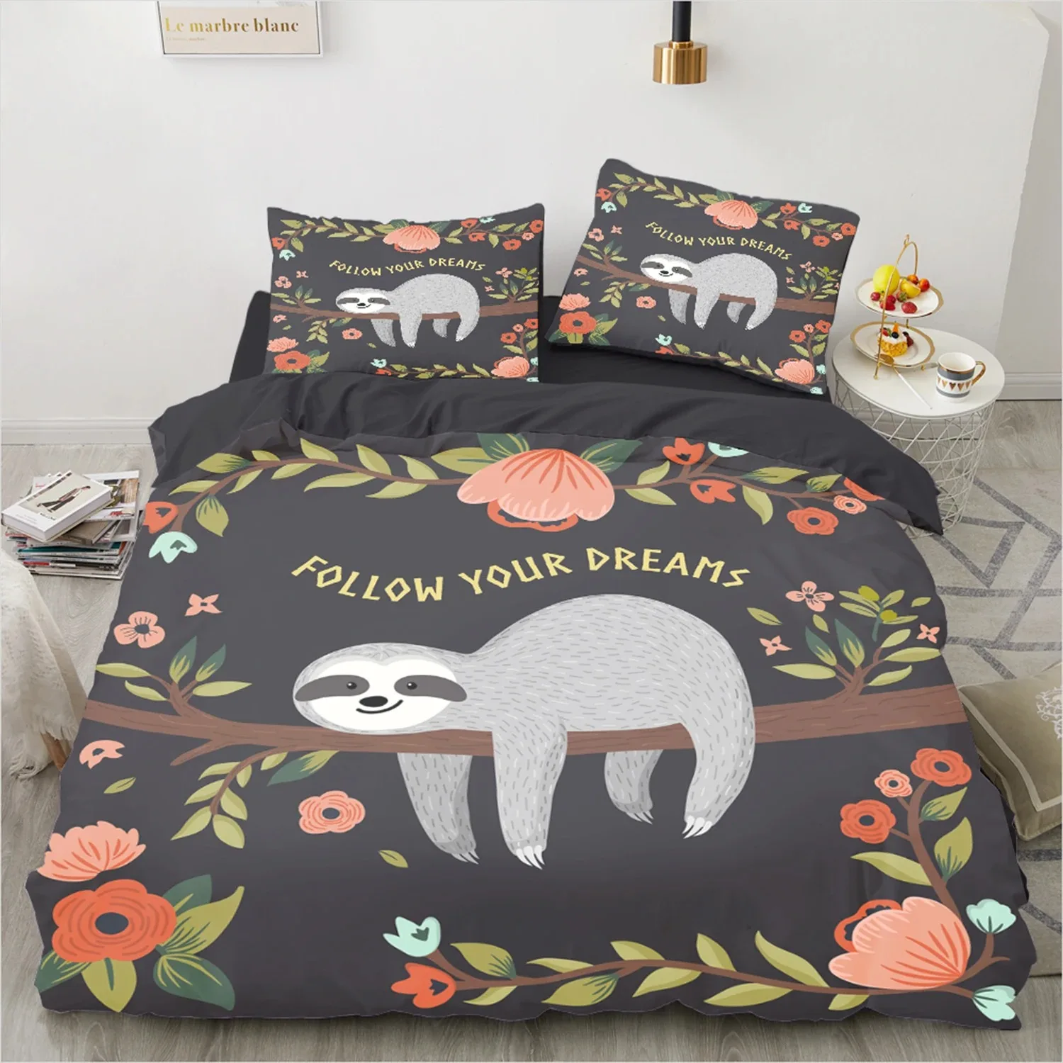 

3D Printed Bedspread Sloth Duvet Cover Bedding Set Ultra-fine Fiber Pillowcase 2024 New Wholesale Colorful And Comfortable Kit