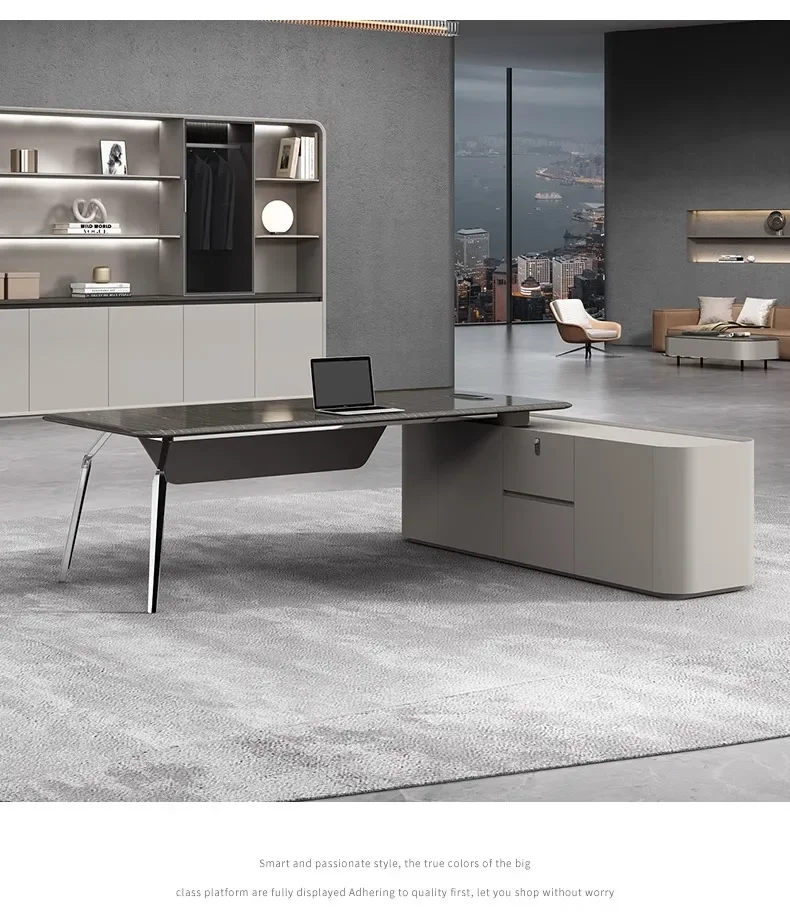 

high quality Office desk and chair combination simple modern office furniture president table high-end class desk boss table