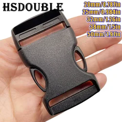 2 Pcs/Pack 20mm 25mm 32mm 38mm 50mm Plastic Buckle black Arched&Inner Detach Buckle For Backpack Straps Outdoor sports backpack