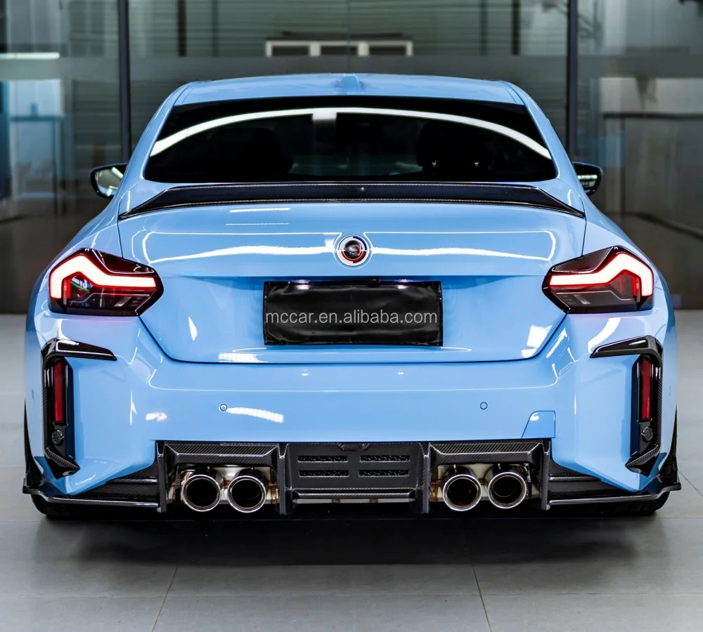 المواد العلوية Prepreg ألياف الكربون الجافة M2 G87 SQ نمط مصد السيارة M2 G87 الناشر الخلفي لسيارات BMW M2 G87 المصدات الخلفية