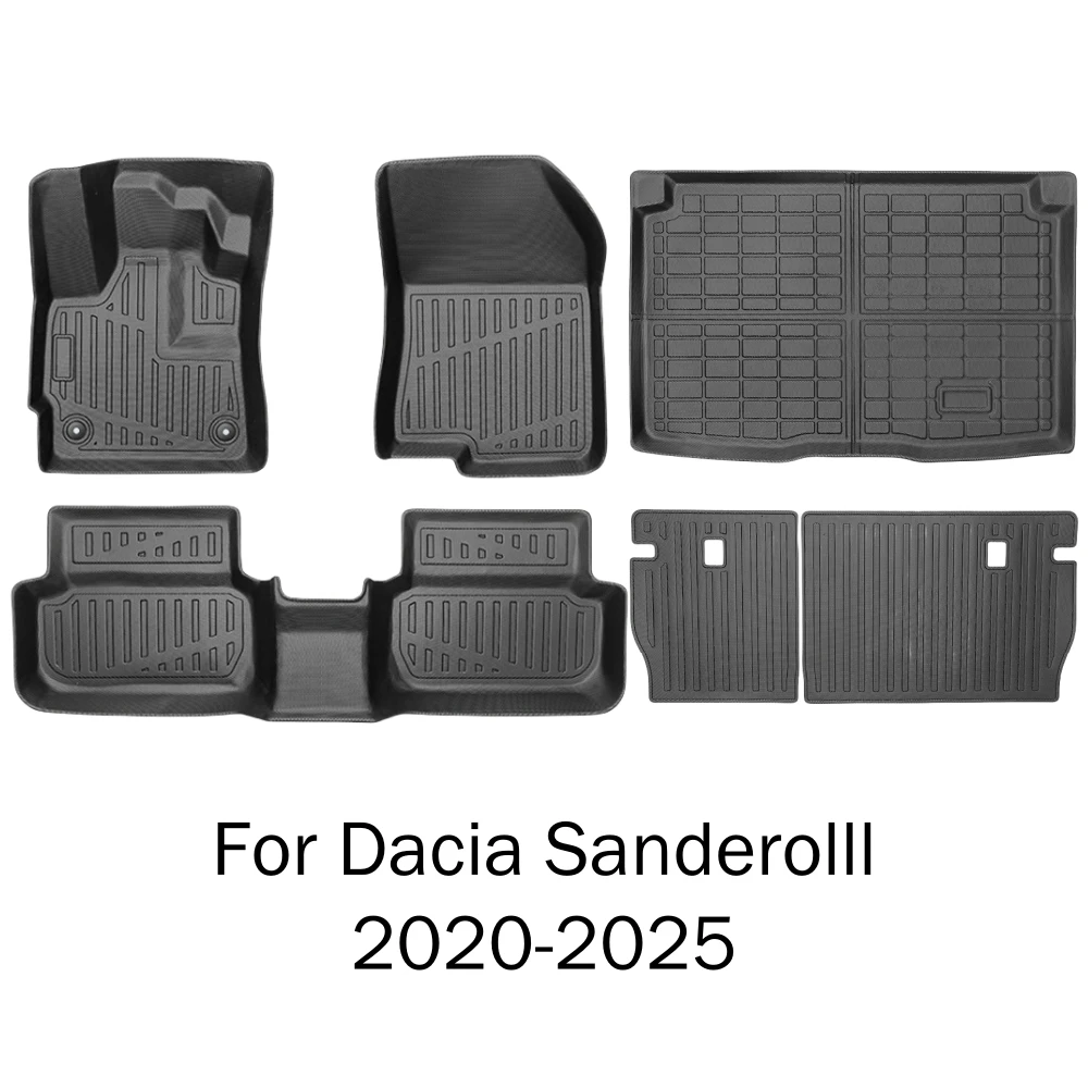 TPE-Autofußmatten für Dacia Sandero 2025 2024 2023 2022 2021 2020 Kofferraummatte Schutzmatte Bodenbelag Kofferraummatten LHD – Detail 9