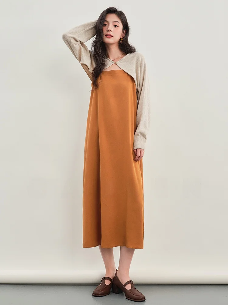 

Вязаный шерстяной кардиган Gansen для женщин: модный укороченный топ с оранжевым узором «Колокольчик»