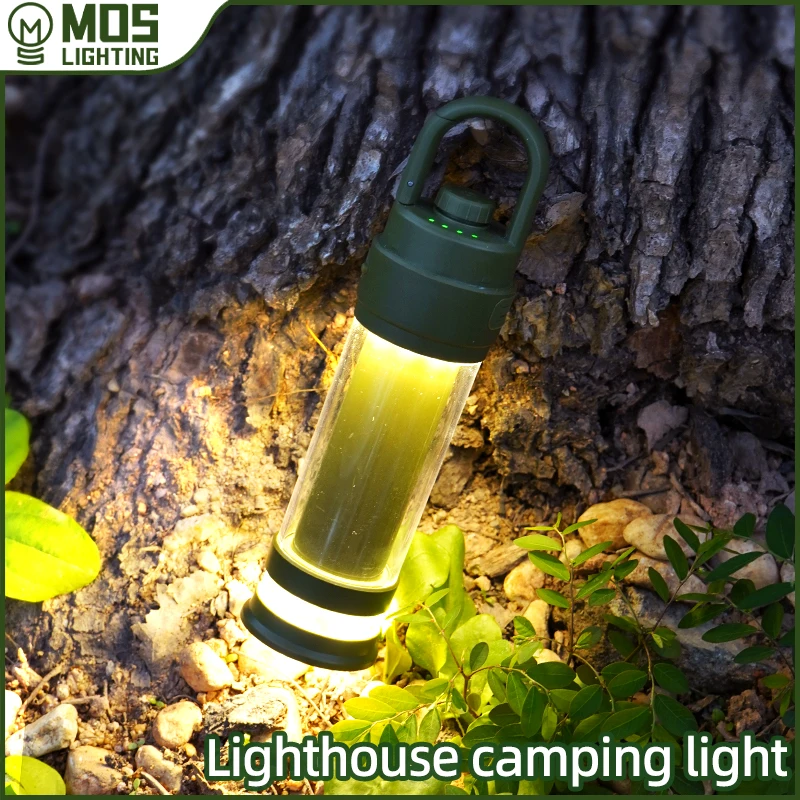 MOSLIGHTING LED Outdoor Multifunctional Camping Light, Flashlight Portable Lamp Waterproof Travel Light Bracket Emergency Light