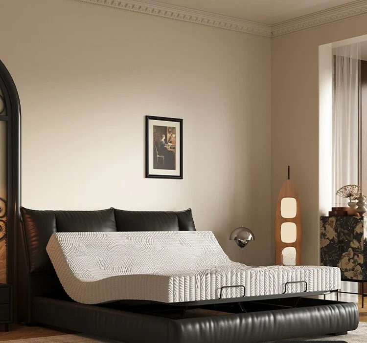

Fully automatic zero gravity smart bed retro wind multi-functional integrated electric leather bed double