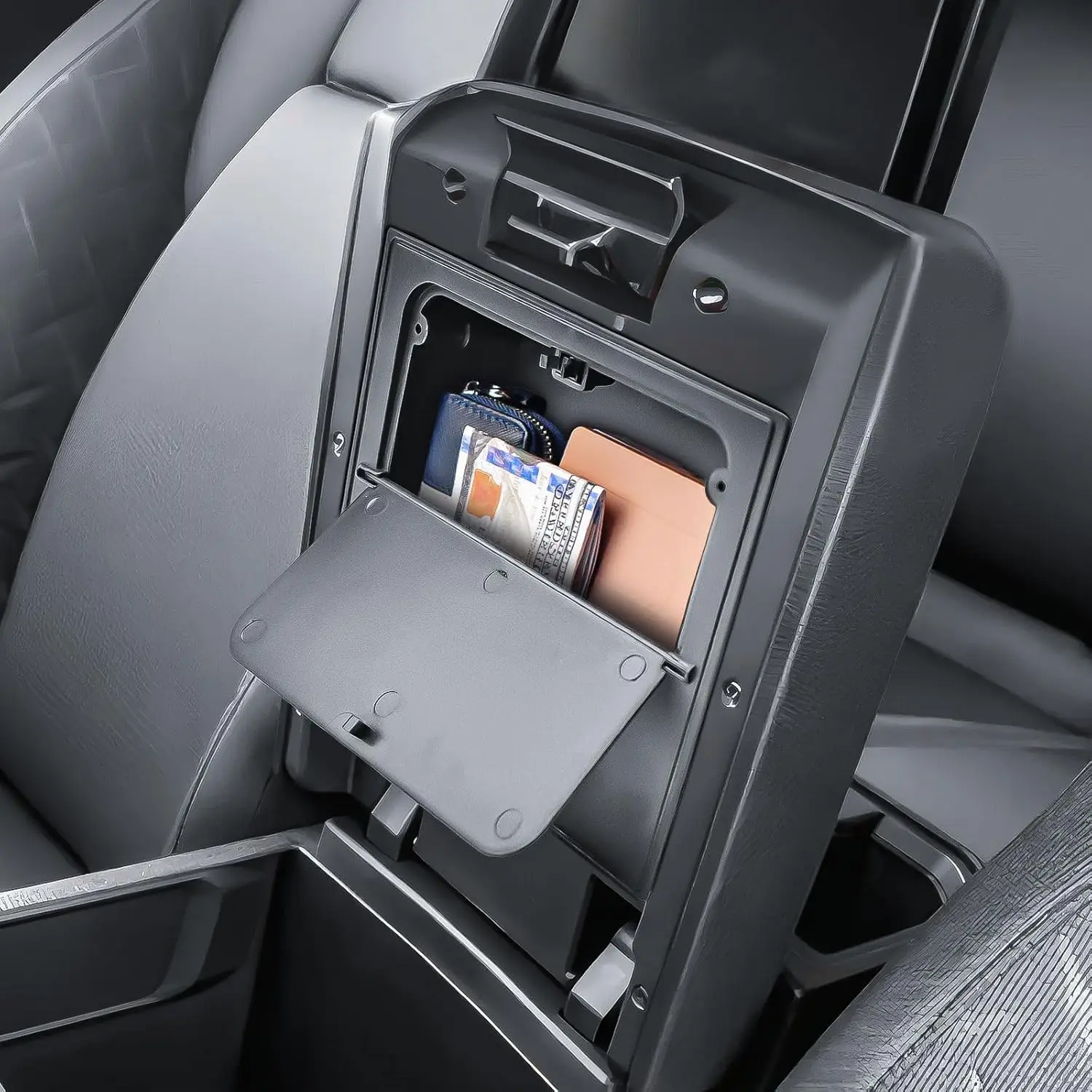 

Kptidy 2025 4Runner Center Console Hidden Organizer For 2025 Toyota 4Runner Armrest Hidden Storage Box Secret Compartment Tray