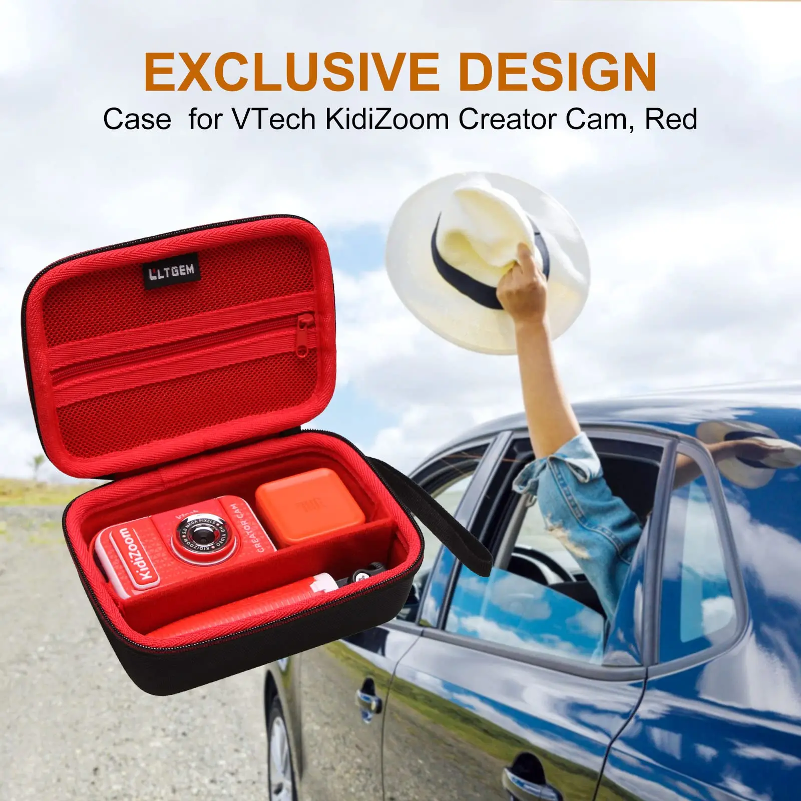 Custodia rigida in EVA per VTech KidiZoom Creator Cam Borsa protettiva per il trasporto della fotocamera giocattolo per bambini