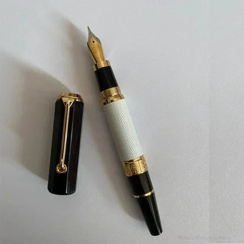 Lemon M5 Panda Pattern Acrylic Piston Fountain Pen Blade Long Knife Nib Hand-Polished Nib Writing Luxury Stationery Gifts