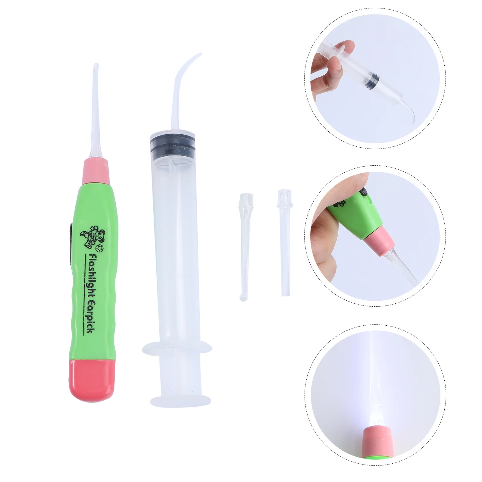 Tonsil Stone Remover Tool Or Earwax Removal With Tips + Irrigator Cleaning Tool Irrigation Syringe(Random Color) Wash