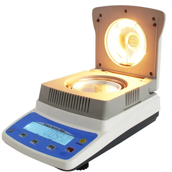 Laboratory Moisture Analyser Meter High Precision 1mg/0.1mg Rapid Halogen Moisture for Food