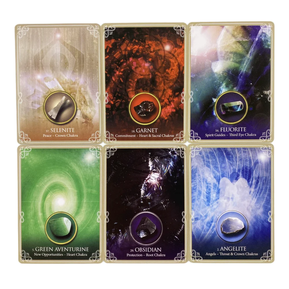 Eternal Crystals Oracle Cards A 44 Tarot English Divination Edition Deck Borad Games