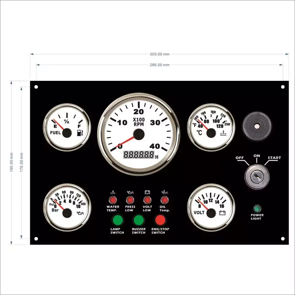 Marine Gauge Set Boat Instrument Panel