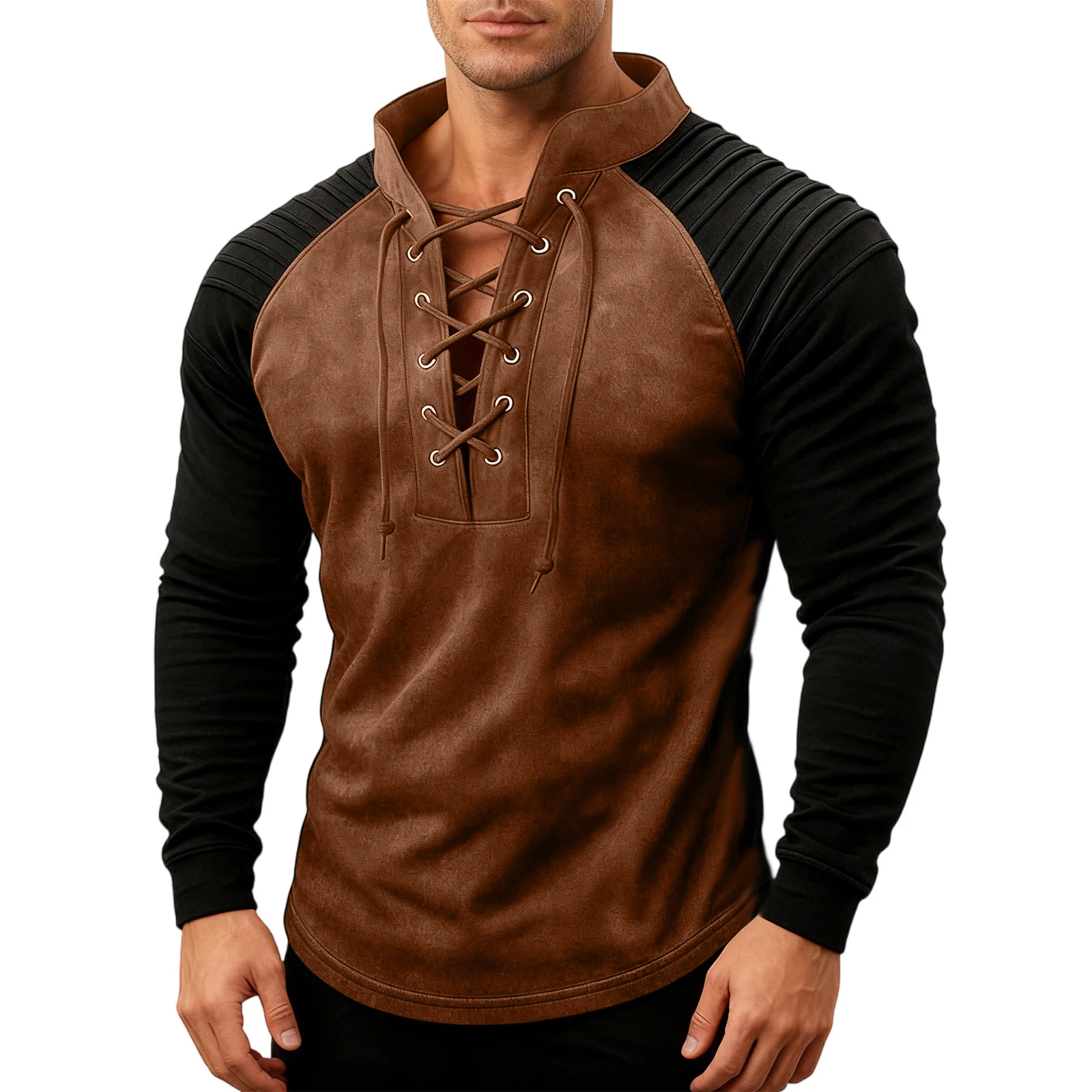 

Лоскутный вязаный свитер с длинными рукавами, свободный крой, контрастный пуловер, весенне-осенняя мужская повседневная толстовка с капюшоном, мужские топы