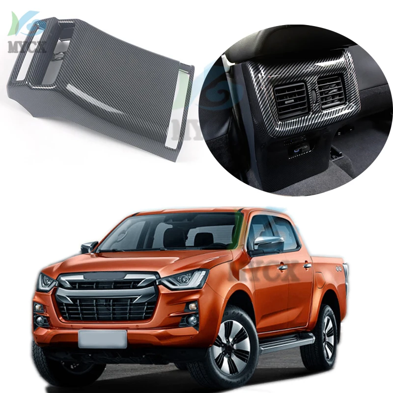 For ISUZU DMAX D-MAX D MAX 2021 2022 Car Armrest Box Rear Air Conditioner Outlet Frame Cover Trim Interior Mouldings