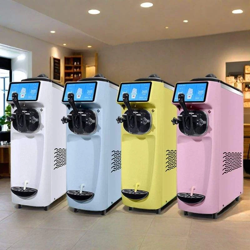 Commercial Mini Ice Cream Machine Desktop Food Grade Stainless Steel 220V 110V Chocolate Sundae Maker For Business