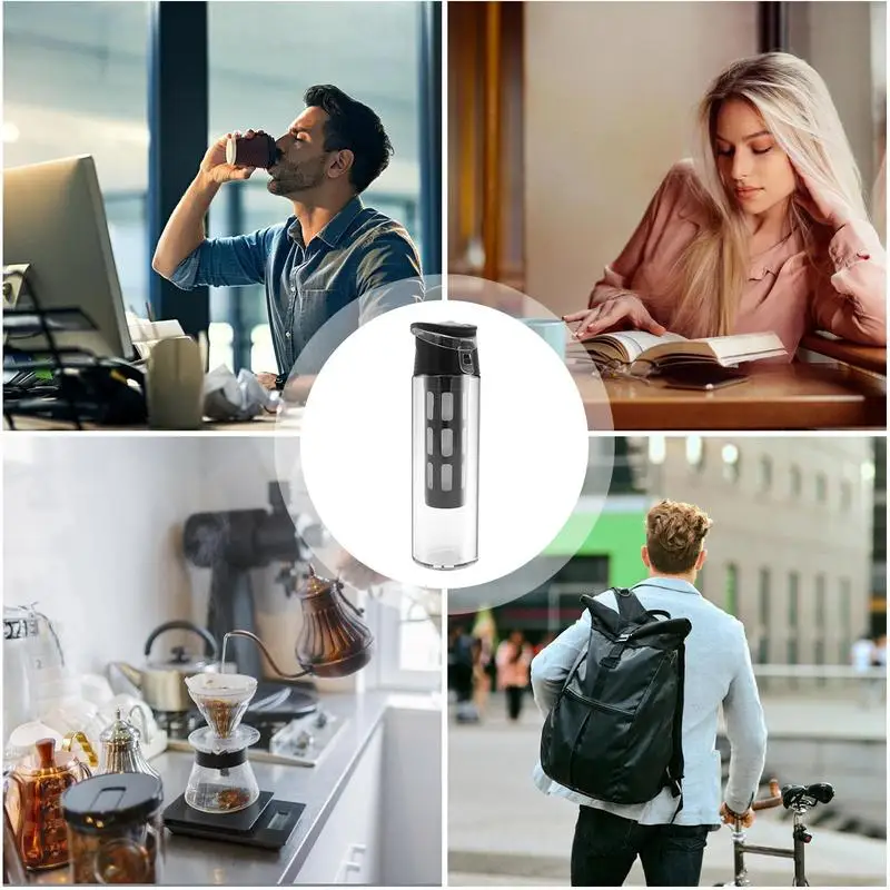 Cold Brew Coffee Maker Ice Dripper Coffee Pot Precise Finish Exquisite Cold Brew Drip Brewer Leakproof Cold Travel Brew Mug