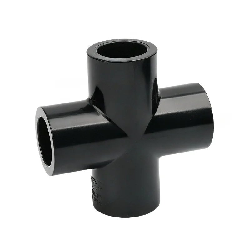 1 ~ 3 قطعة I.D 20/25/32 مللي متر الأسود أنبوب PVC الصليب 4-Way حوض السمك خزان الأسماك انبوب ماء موصل حديقة الري الصرف محول #4