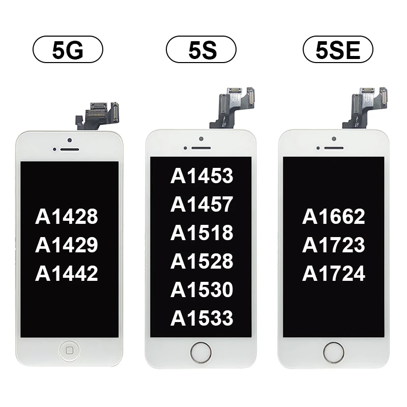 Full Screen For iPhone 5 5S 5C LCD Display SE 2016 Complete Touch Screen Digitizer Replacement With Home Button Front Camera