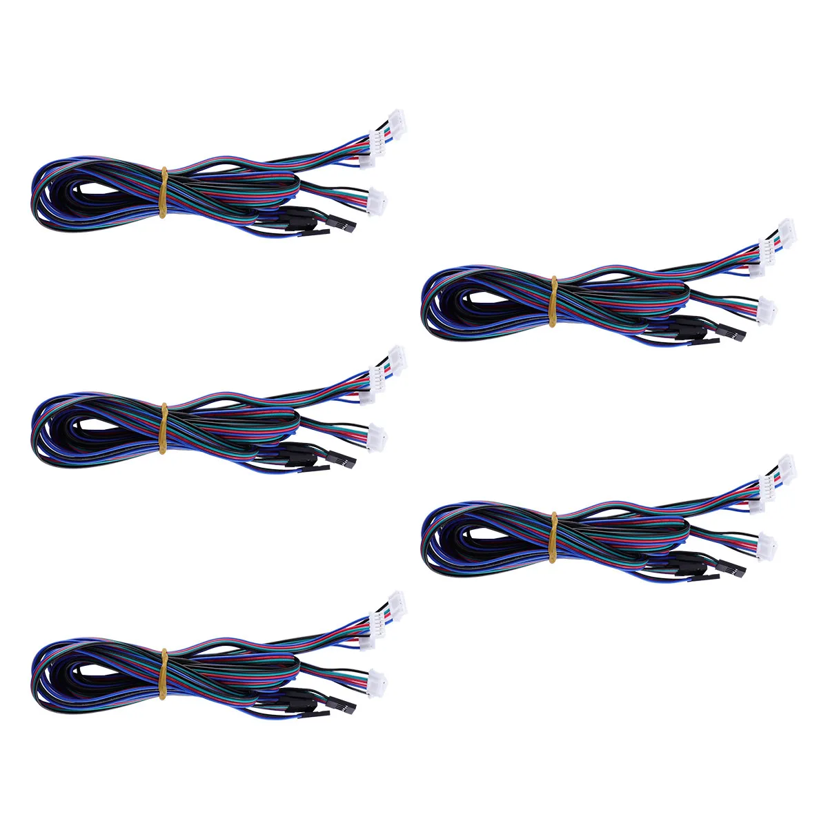 

5Pcs Stepper Motor Cable for 3D Printer Machines 1M 2 Connector Motor Extension Wire Black White Terminal Compatible Ramps Board