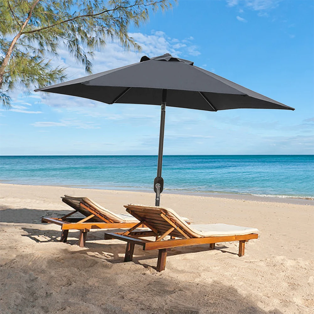 

Сменный навес для зонта с 6 костями без подставки, 2 м, зонтик для зонта, поверхность, защита от ультрафиолета, съемный для открытого пляжного сада