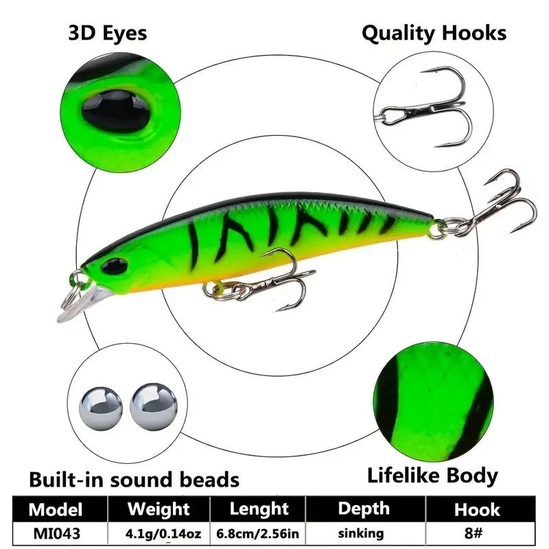 Laser Minnow Fishing Lure Set Wobblers Crankbaits Isca Artificial Hard Bait Carp Mini Fishing Lures Pesca Tackle