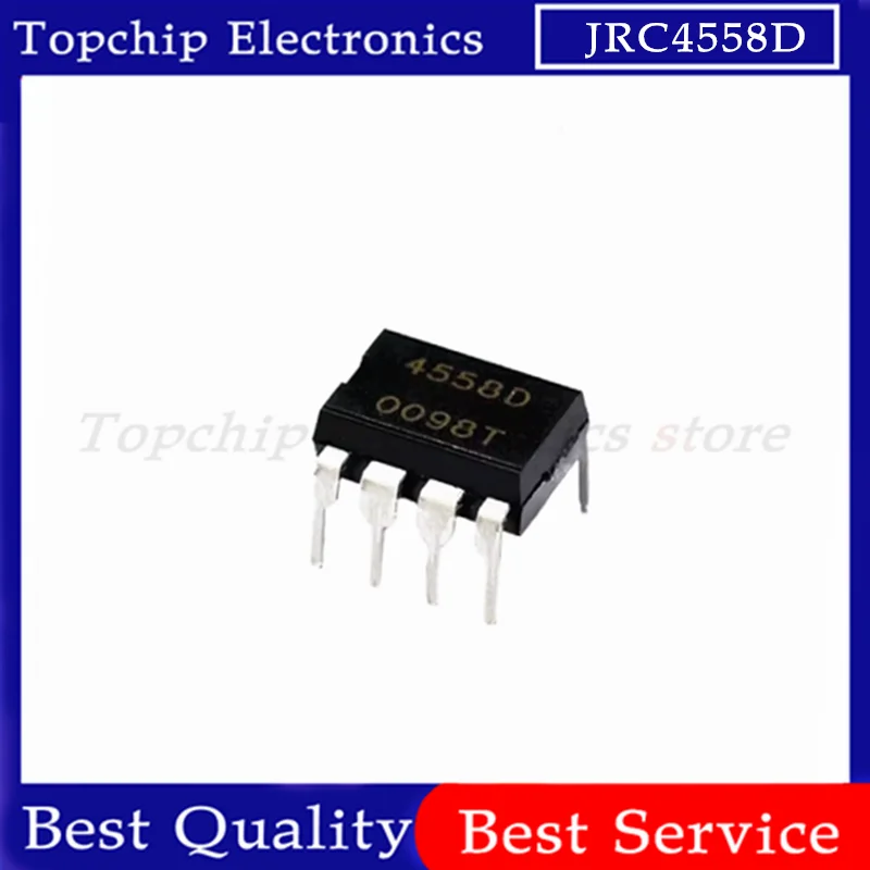 10 buah JRC4558 4558 4558D Chip DIP DIP-8 mengintegrasikan Chip IC