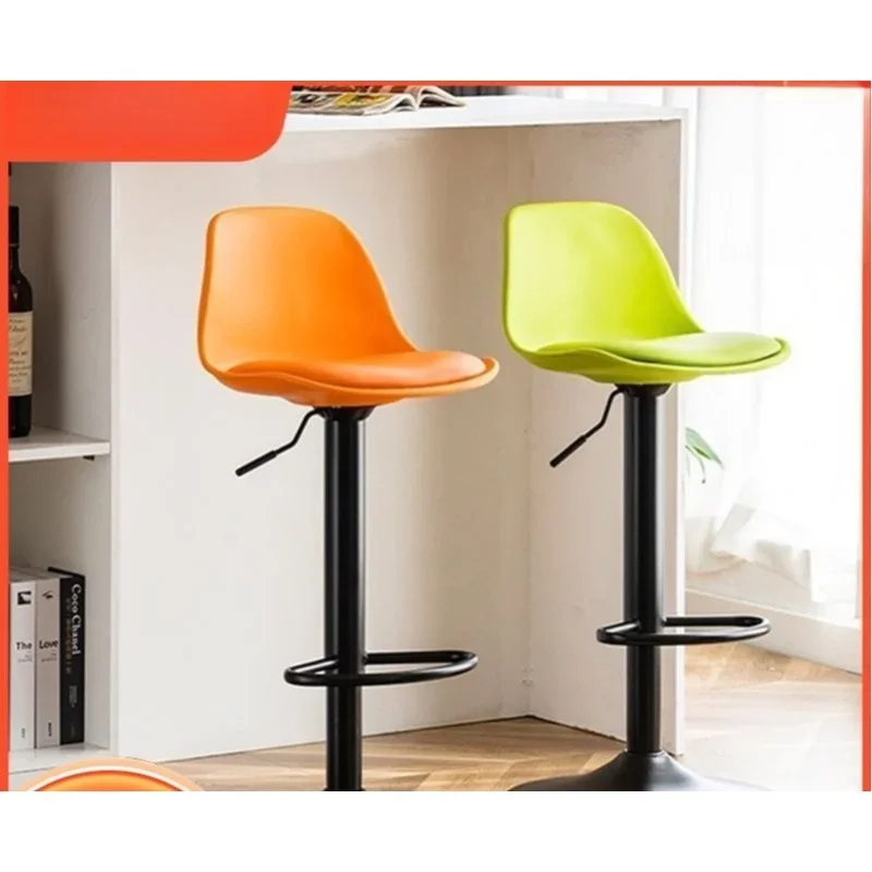 

Height Adjustable Modern Bar Stool with Backrest Swivel Kitchen Island Counter Height Nordic Bar Stool Chaise Cadeiras Bar Chair