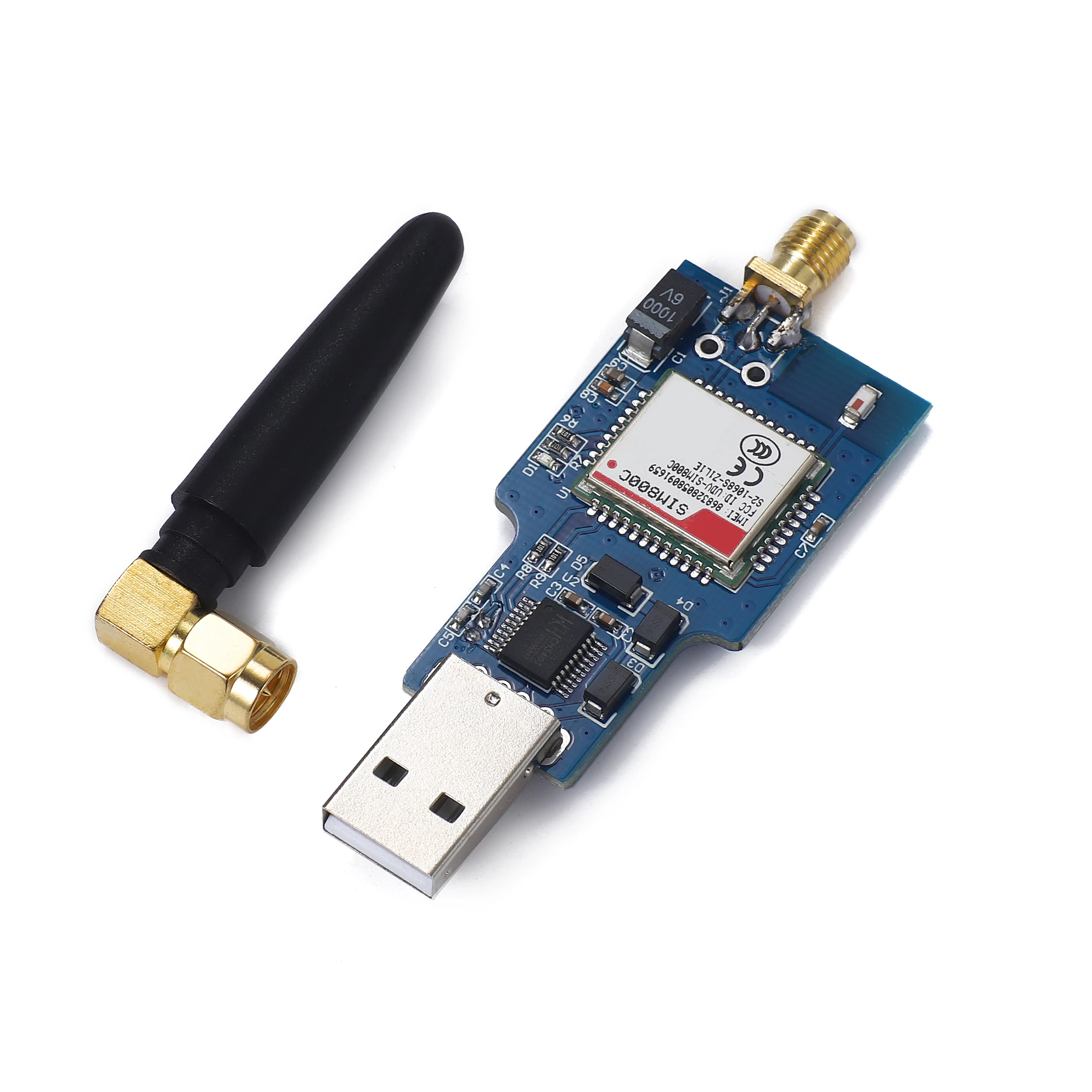 Модуль USB-GSM Четырехдиапазонный модуль GSM GPRS SIM800 SIM800C для беспроводного Bluetooth SMS-сообщения с антенной Модуль USB-GSM Четырехдиапазонный модуль GSM GPRS SIM800 SIM800C для беспроводного Bluetooth SMS-сообщения с антенной