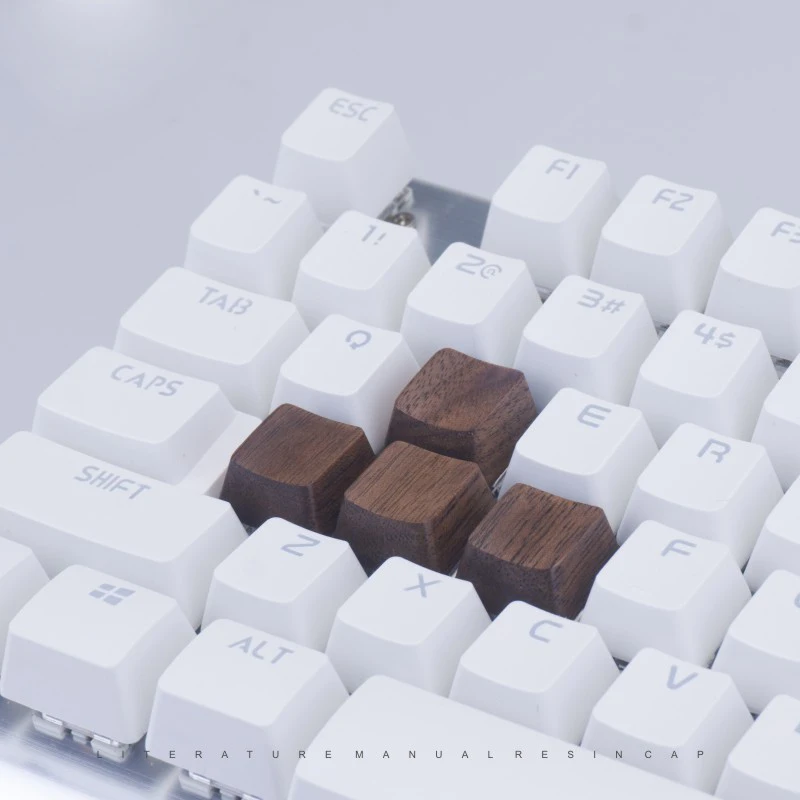 Kashcy ahşap mekanik klavye için klavye ceviz masif ahşap keycaps boşluklu Esc kiraz mx OEM