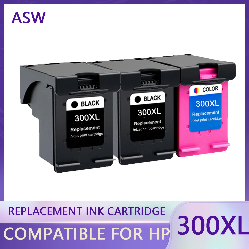 

ASW Re-manufactured 300XL Cartridge Replacement for HP 300 300 XL Ink Cartridge Deskjet D1660 D2560 D2660 D5560 F2420 F2480