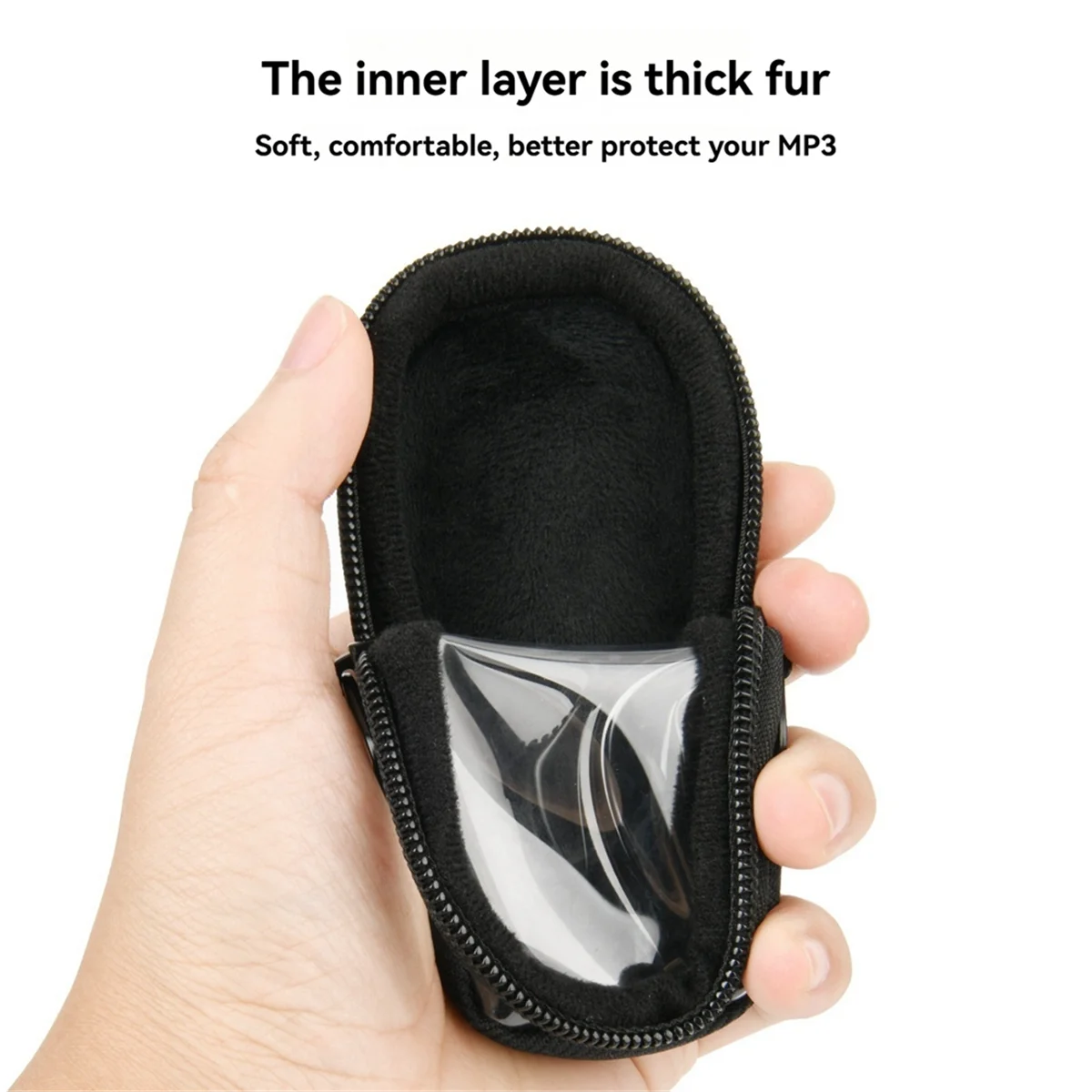 ZWYXF مشغل MP3 حمل الحقيبة الواقية لسوني NWE394 في الهواء الطلق معلقة مشبك حقيبة تخزين TPU