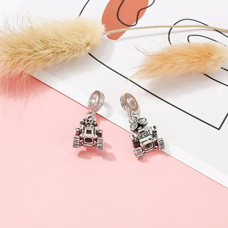 Fit Pandora Disney Pixar Wall E Charm for Jewelry Making Cartoon Anime Pendant Women Bracelet Accessories Girl Bangle DIY Bijoux