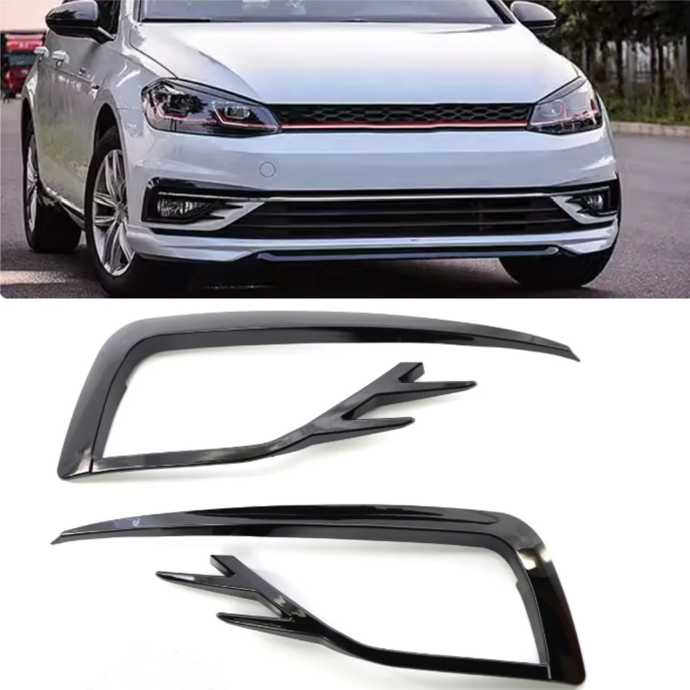 

For 2017-2019 Volkswagen Golf 7.5 MK7.5 front bumper fog light frame fang decoration frame automotive parts