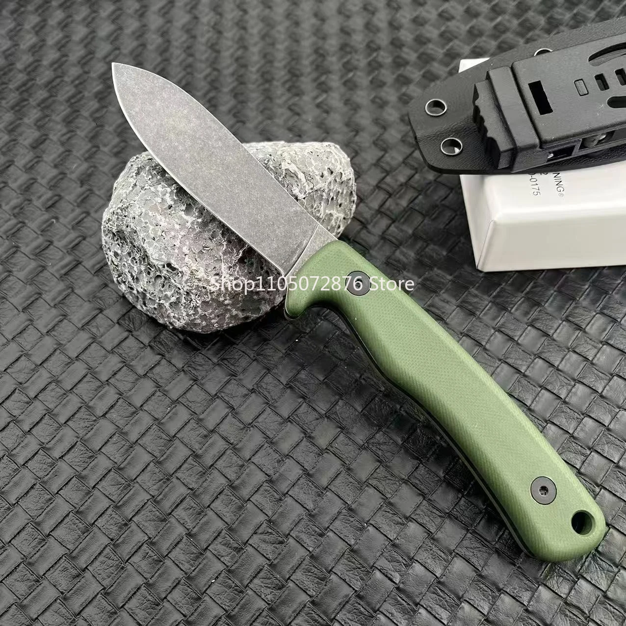 

Тактический нож AGK Tactical1095 из высокоуглеродистой стали с обработкой Stonewashed, фиксированный клинок, для охоты, кемпинга, самообороны, карманный нож с рукоятью G10