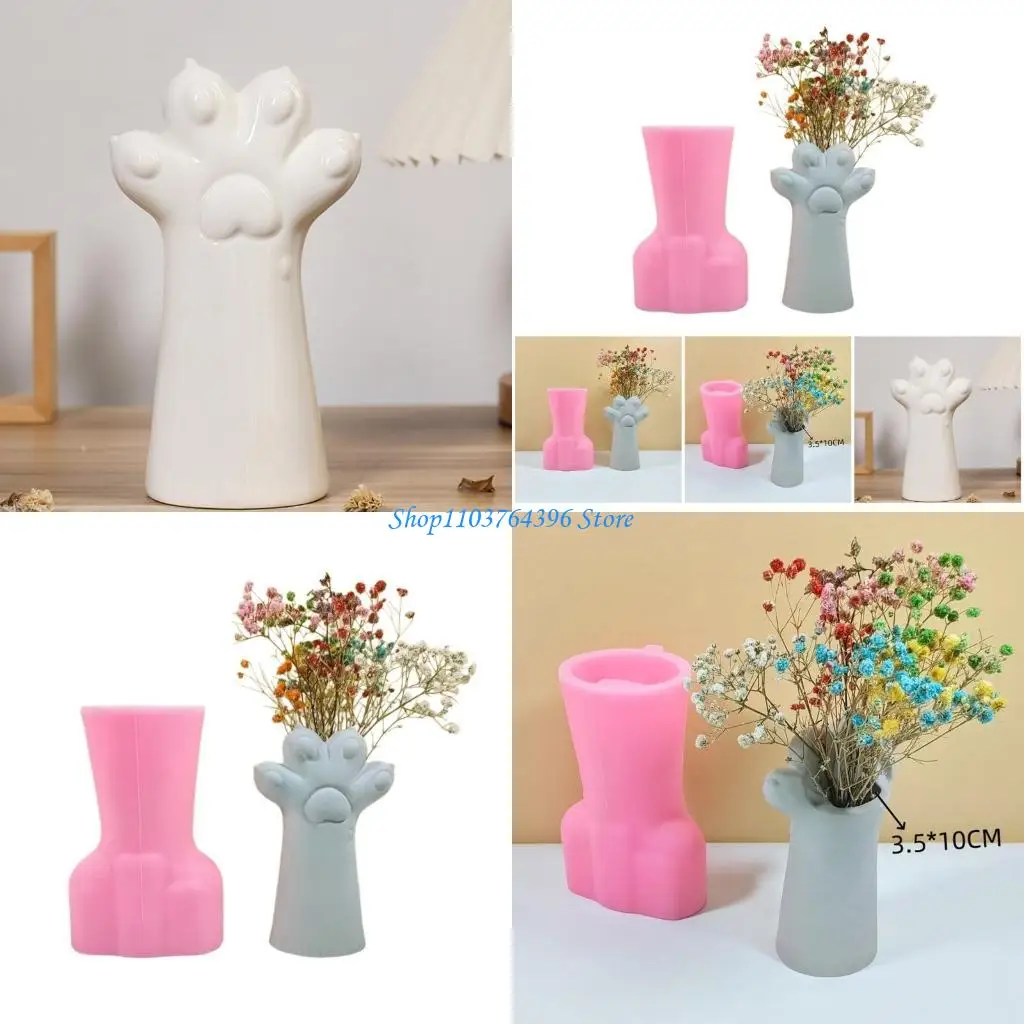 

Silicone Vase Molds Foot Shaped Concrete Mould Suitable for Concrete Vase